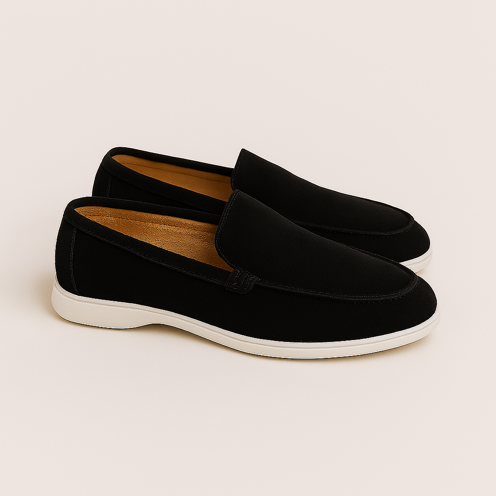 Elegantes mocasines de ante