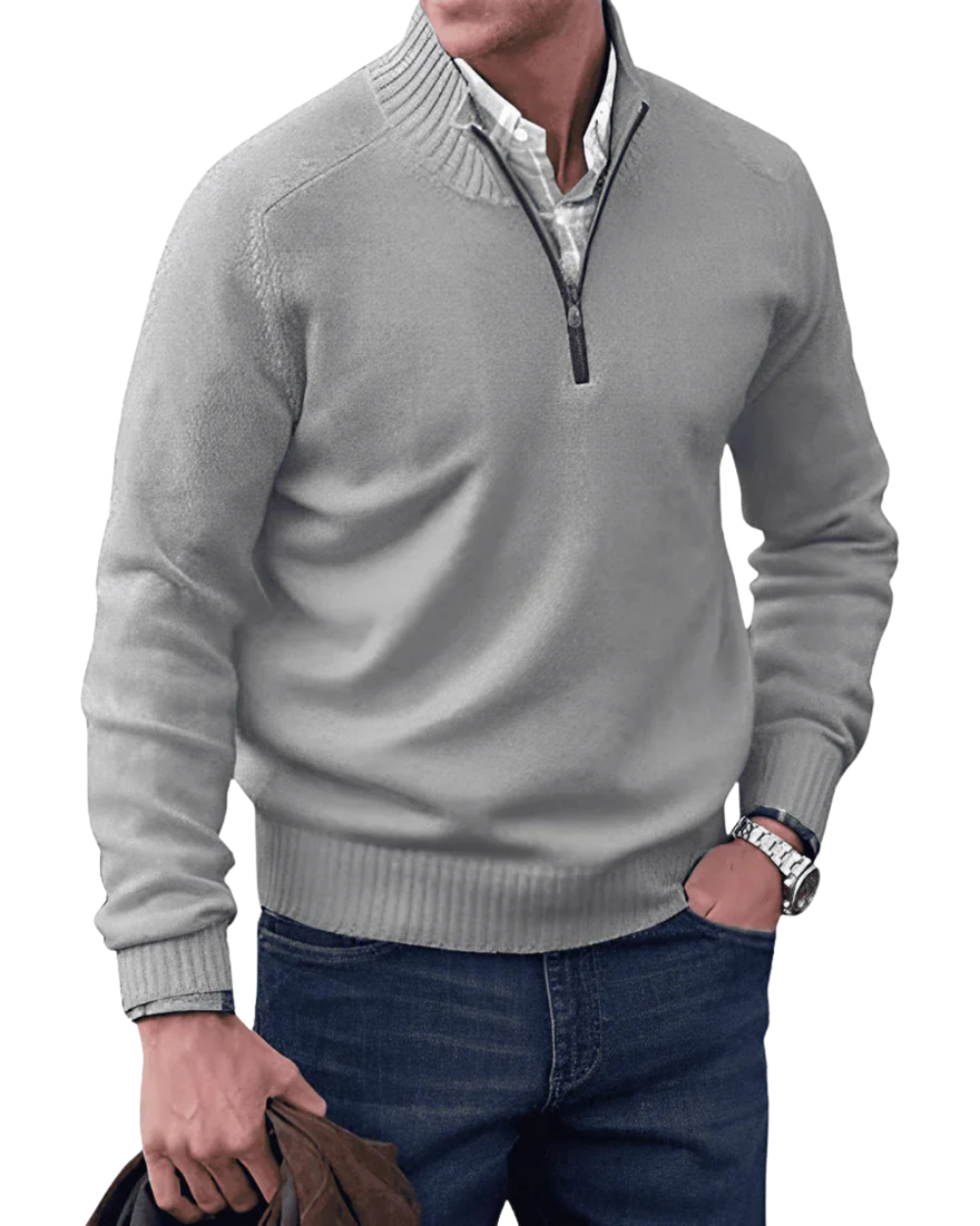 Jersey informal con cremallera