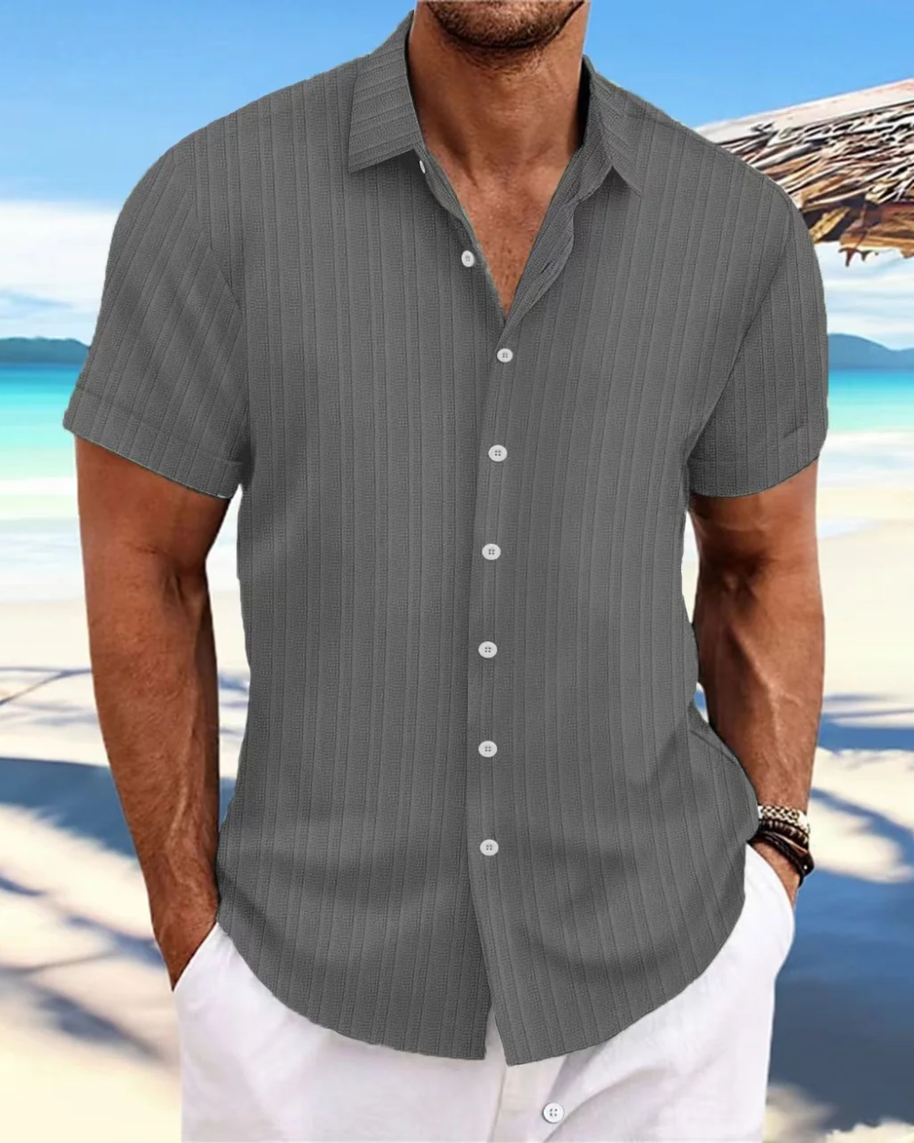 Camisa casual de manga corta