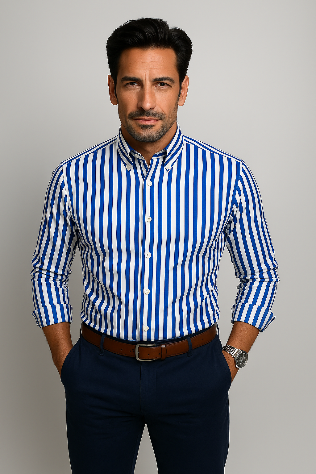 Givalli - Camisa de verano a rayas