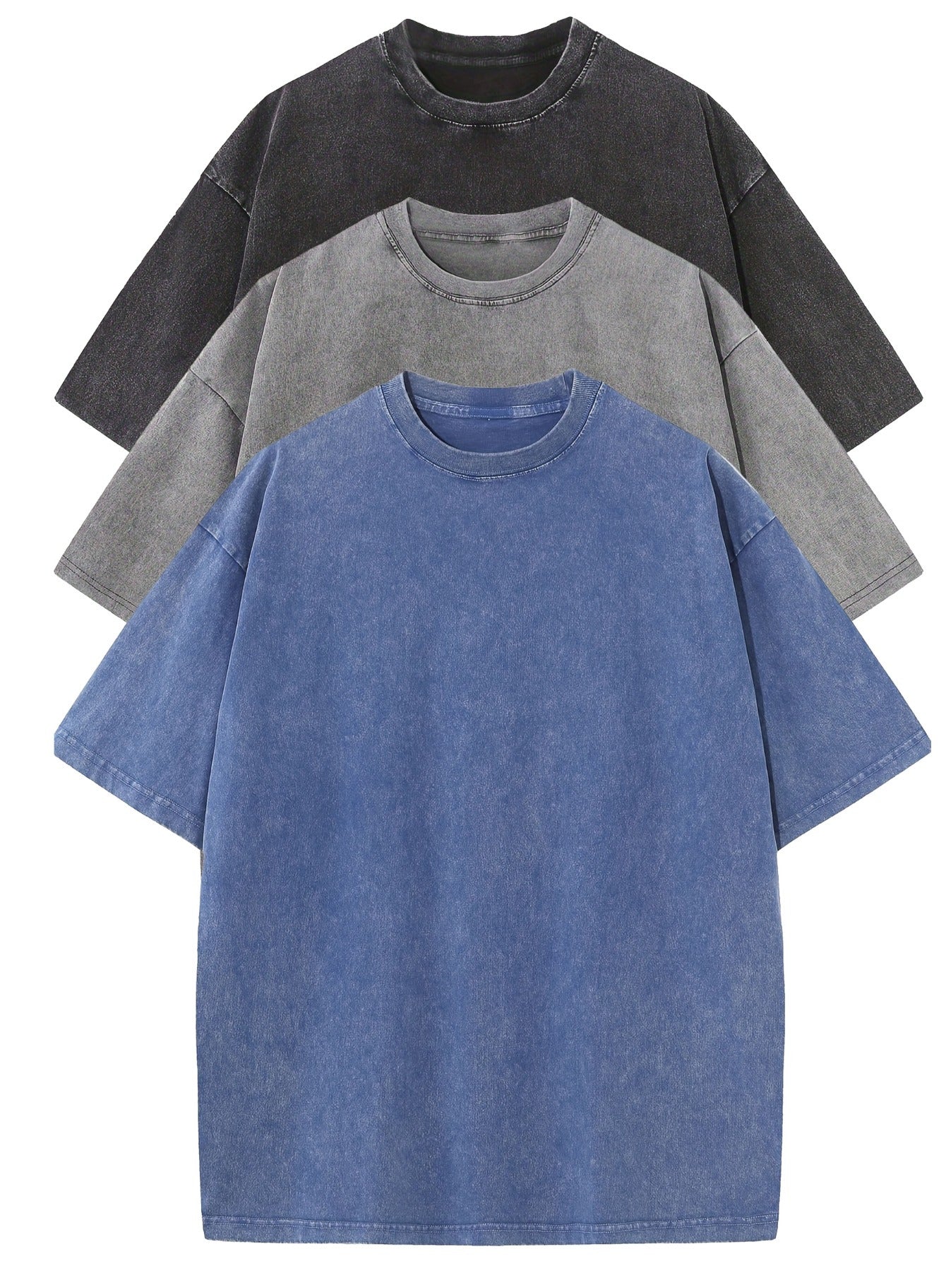 Lote de 3 camisetas oversize de algodón informal