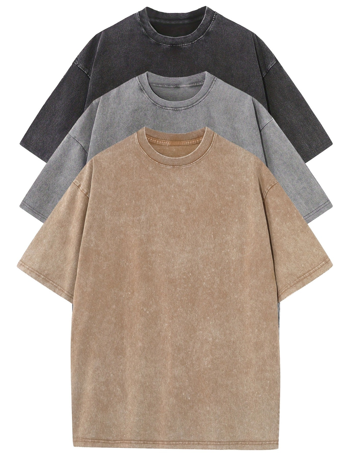 Lote de 3 camisetas oversize de algodón informal