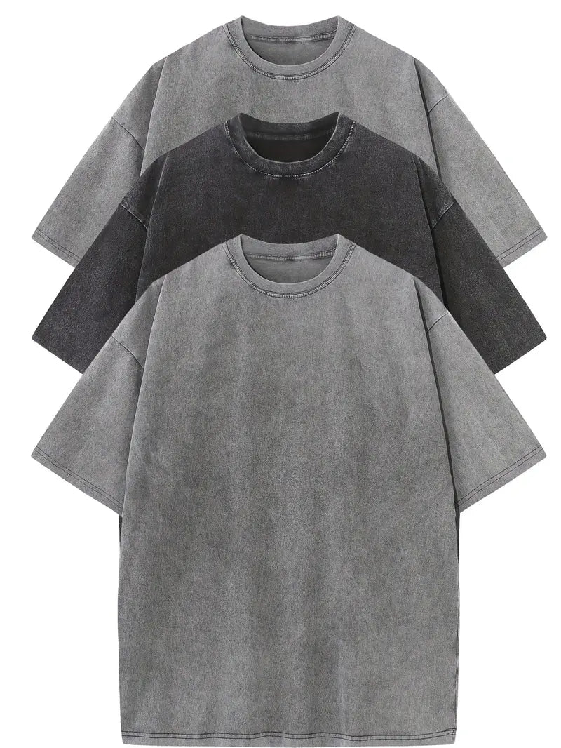 Lote de 3 camisetas oversize de algodón informal