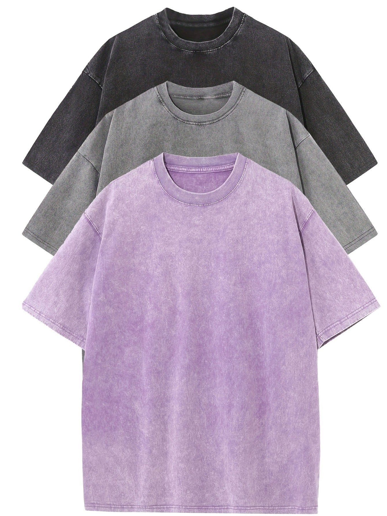 Lote de 3 camisetas oversize de algodón informal