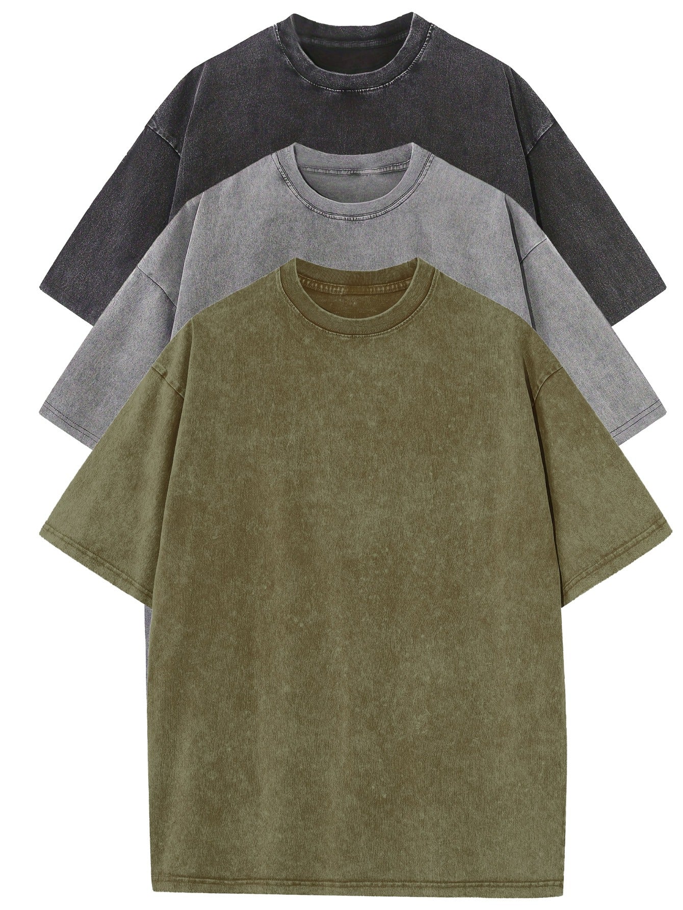 Lote de 3 camisetas oversize de algodón informal