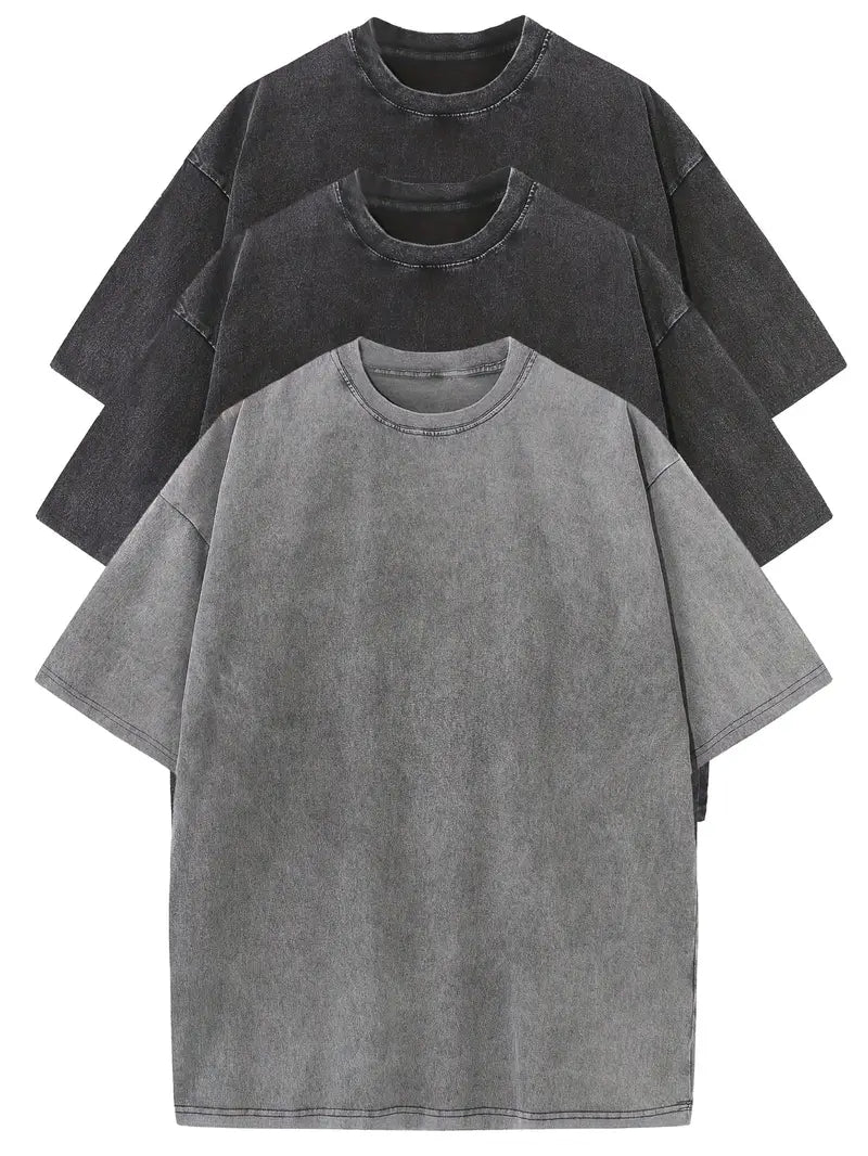 Lote de 3 camisetas oversize de algodón informal