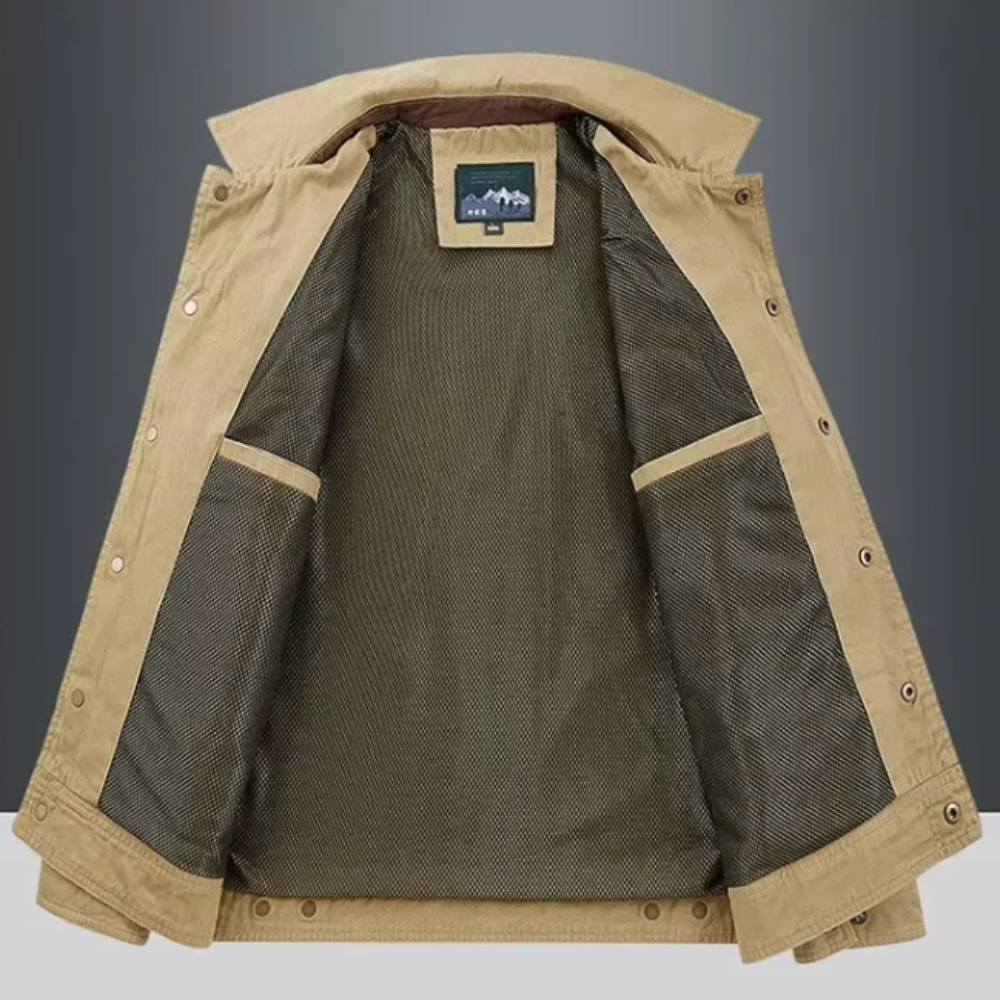 Elegante chaqueta cortavientos