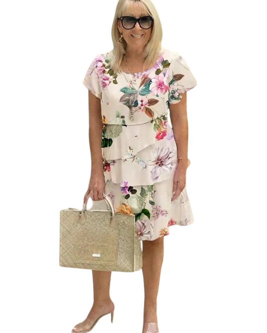 Elegante vestido floral de primavera
