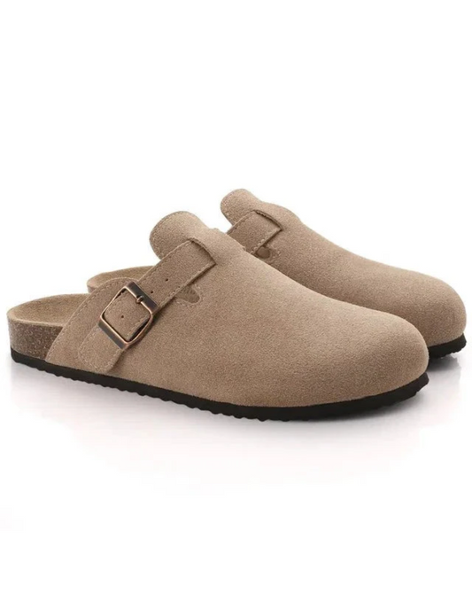 Zuecos Oxford de ante