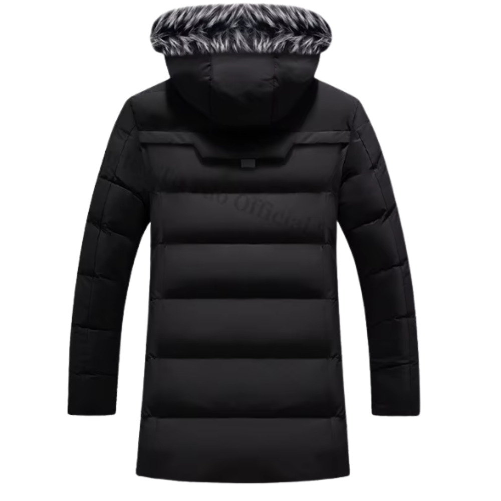 Elegante chaqueta parka cortaviento