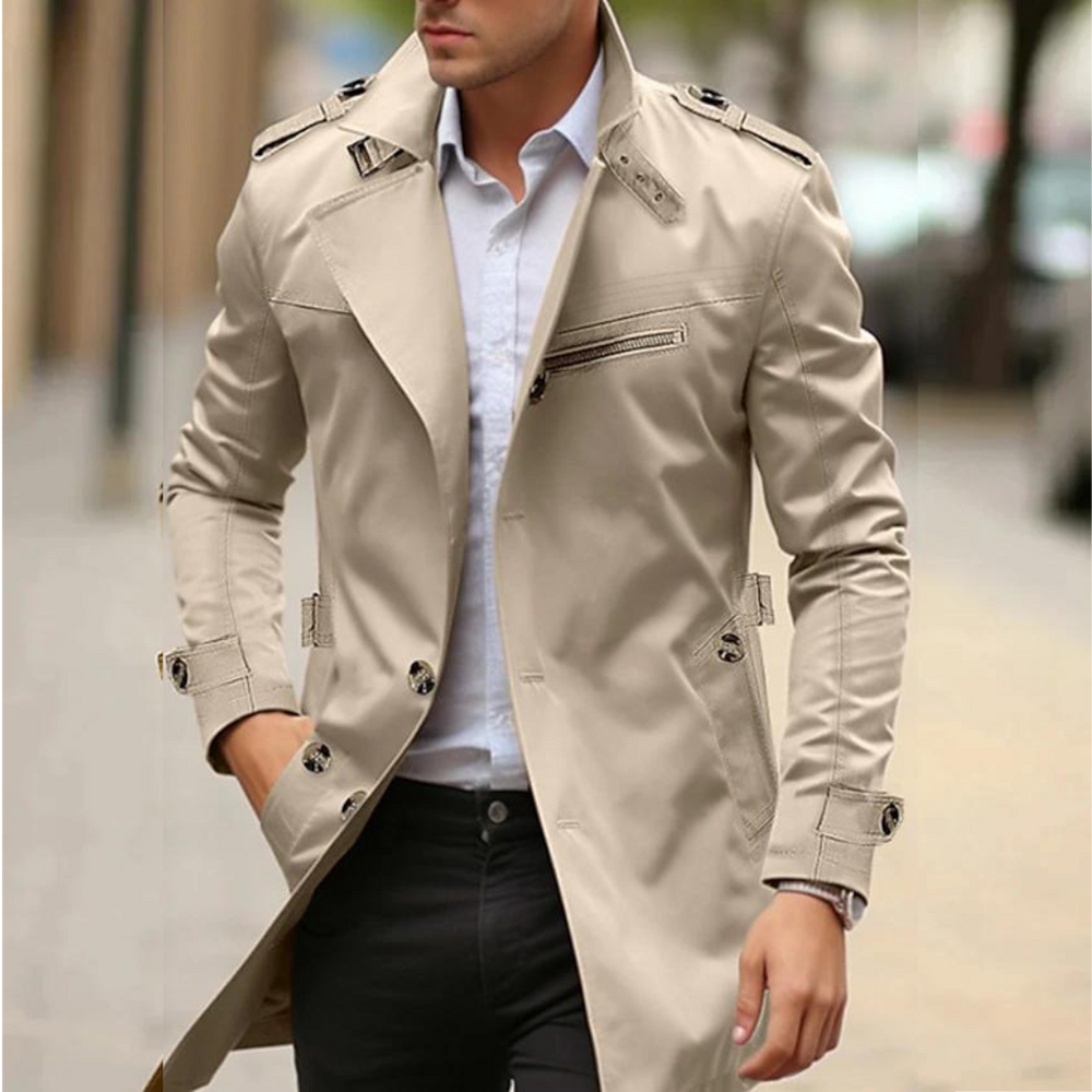 Elegante gabardina para hombre