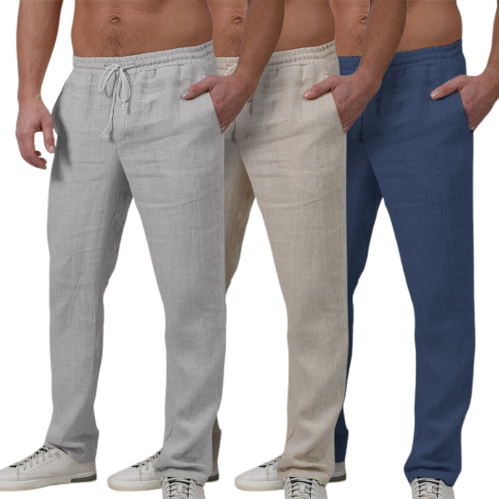 Elegantes pantalones de lino