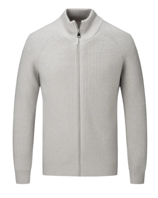 Chaqueta con cremallera de lana merina Four Seasons