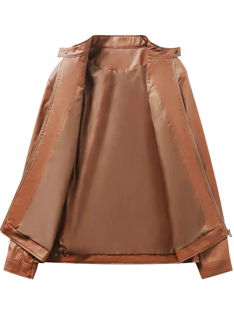 Chaqueta informal de cuero