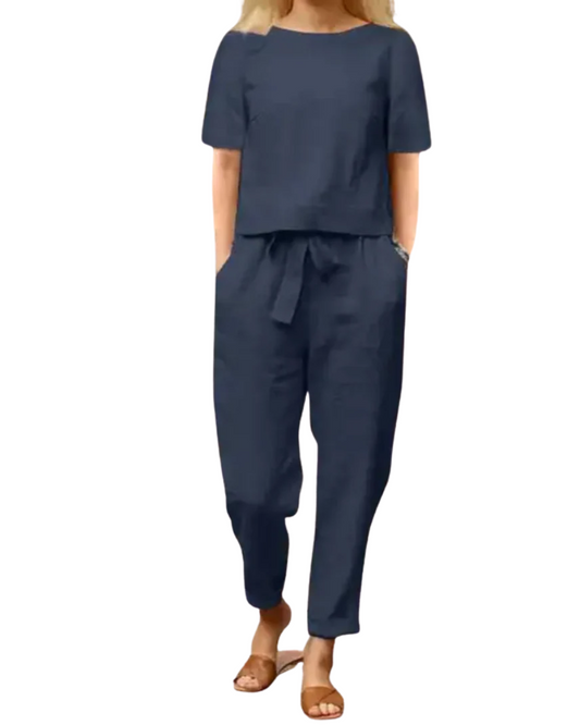 Elegante conjunto de algodón para mujer