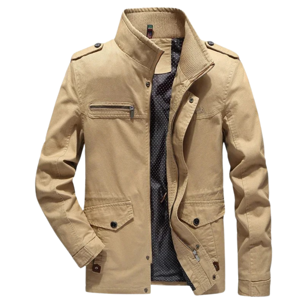 Elegante chaqueta cargo de algodón