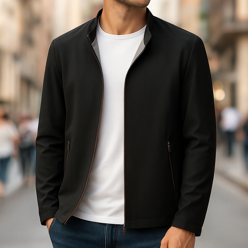 Elegante chaqueta con cremallera