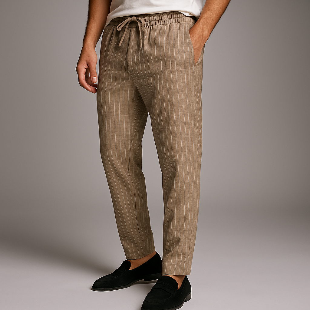 Elegantes pantalones de lino