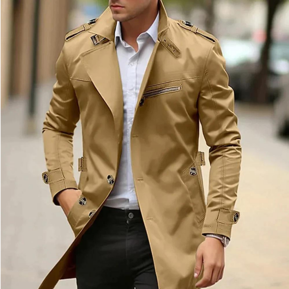 Elegante gabardina para hombre