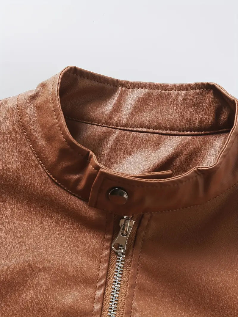 Chaqueta informal de cuero