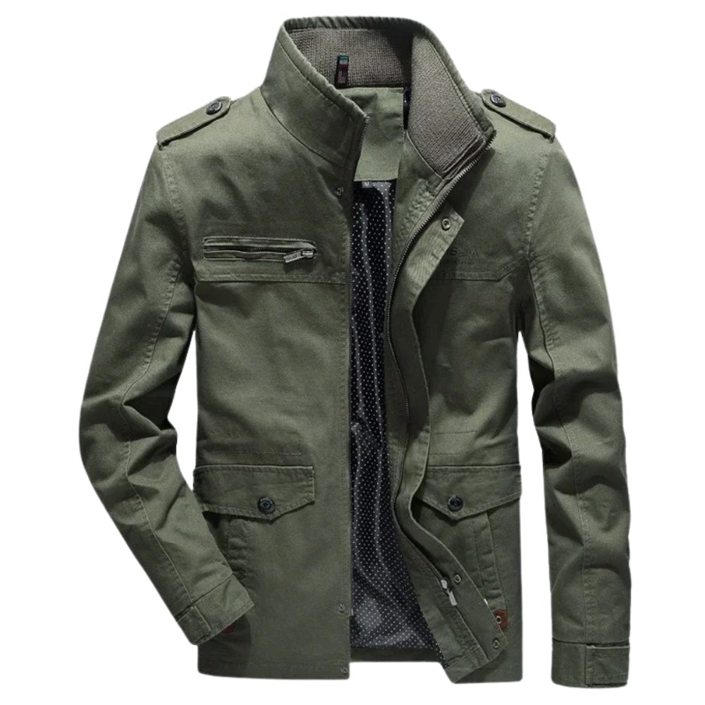 Elegante chaqueta cargo de algodón