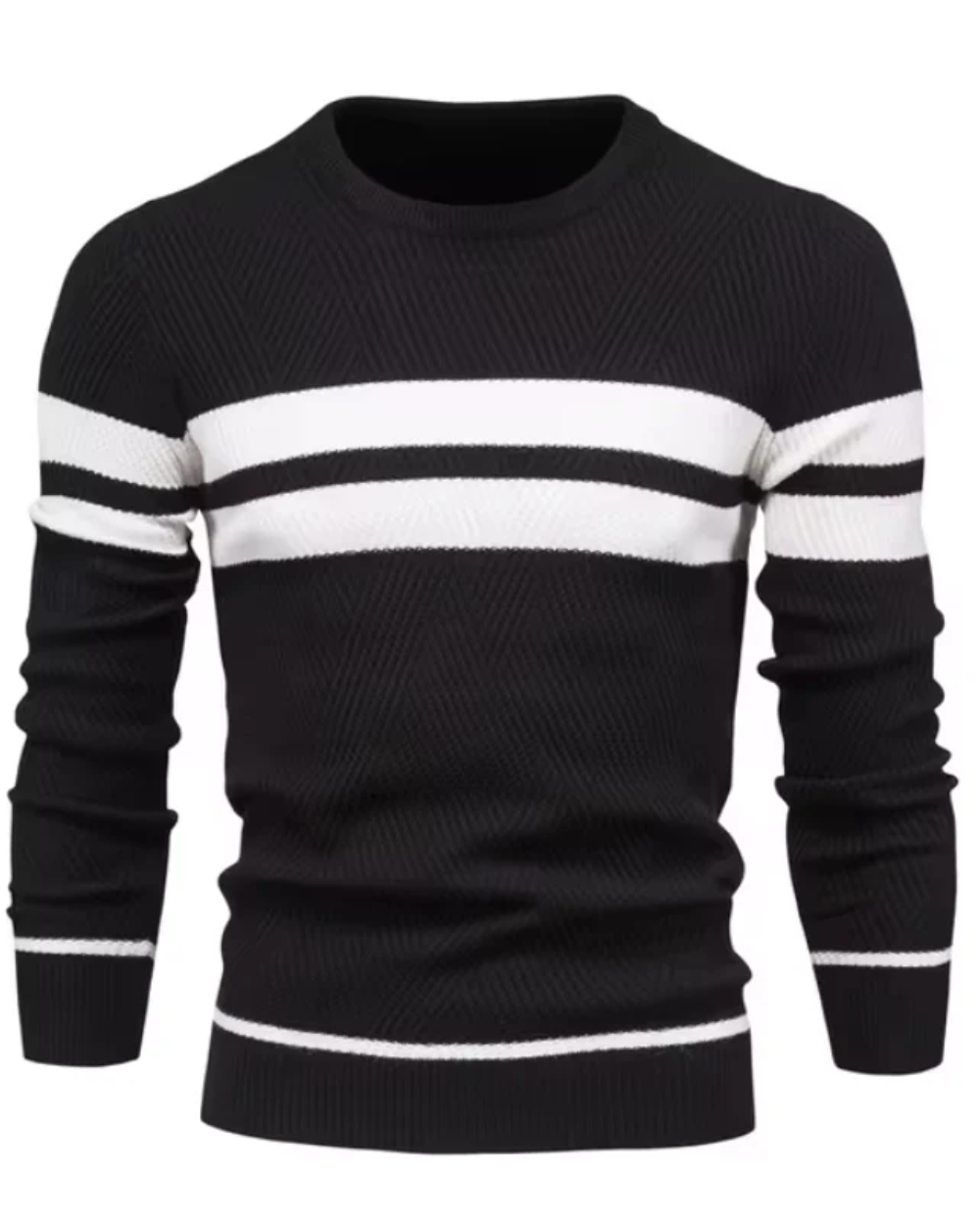Elegante jersey de hombre con rayas