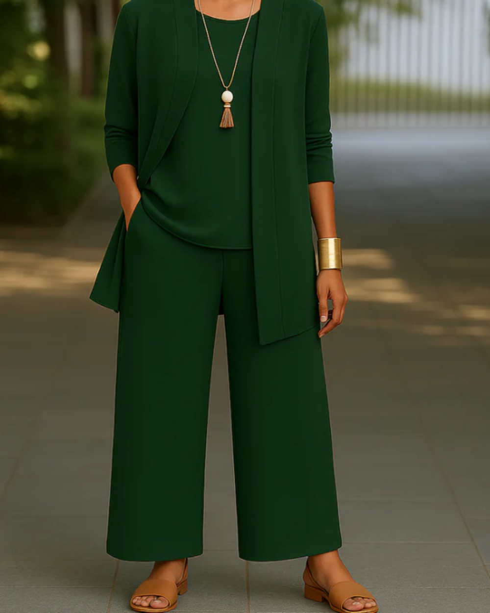 Elegante conjunto de primavera