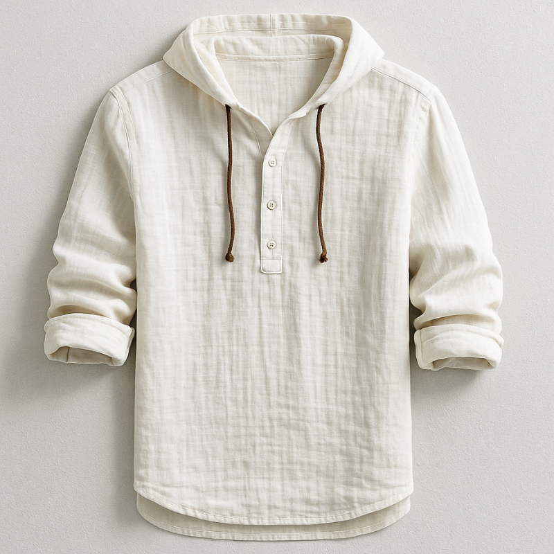 Elegante camisa con capucha