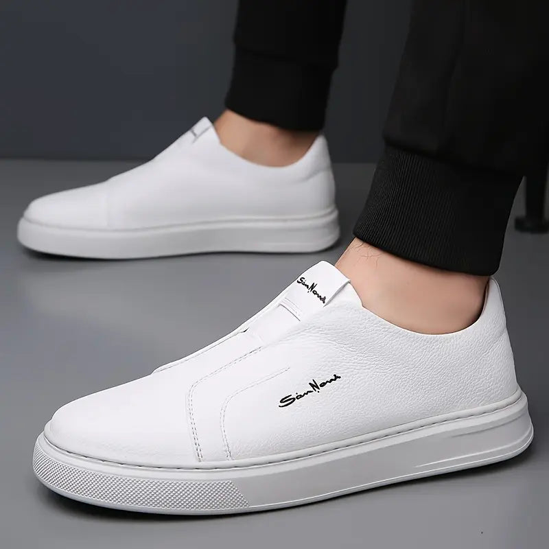 Zapatillas de piel