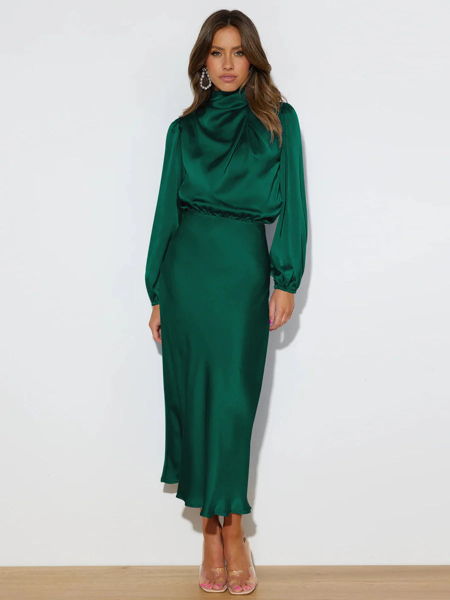 Elegante vestido de satén