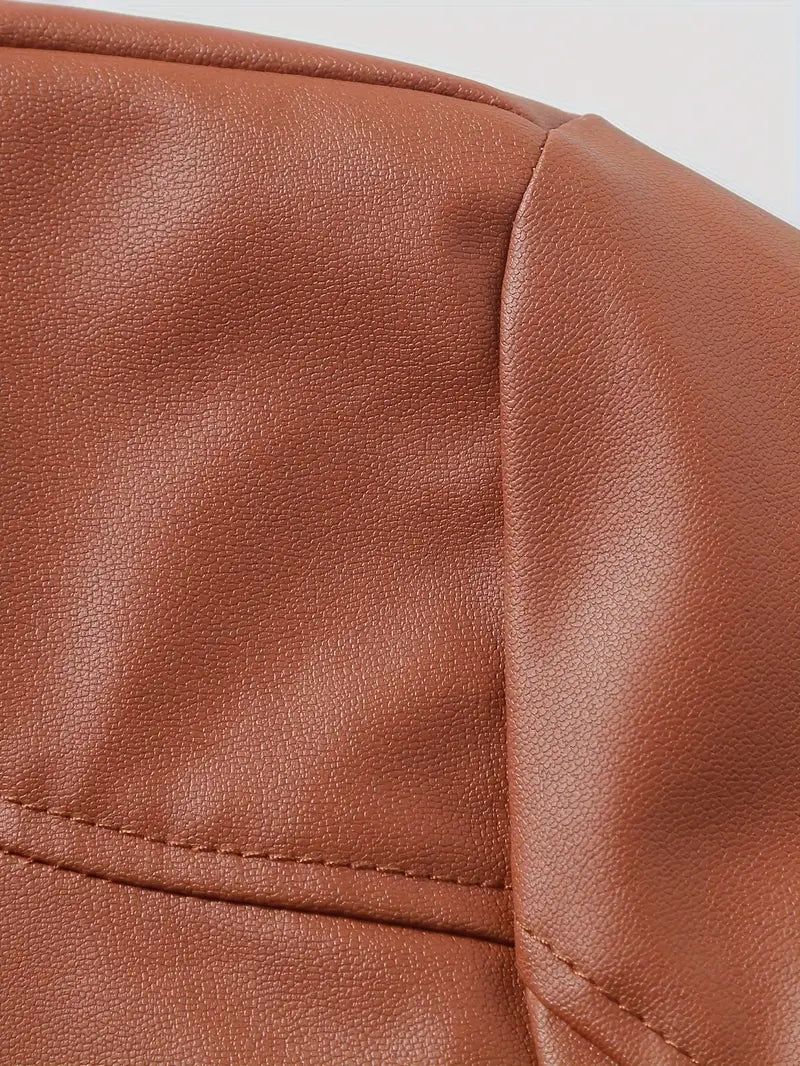 Chaqueta informal de cuero