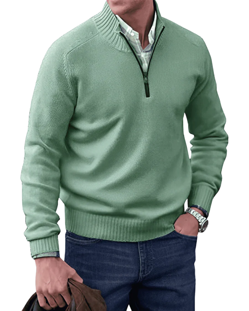 Jersey informal con cremallera