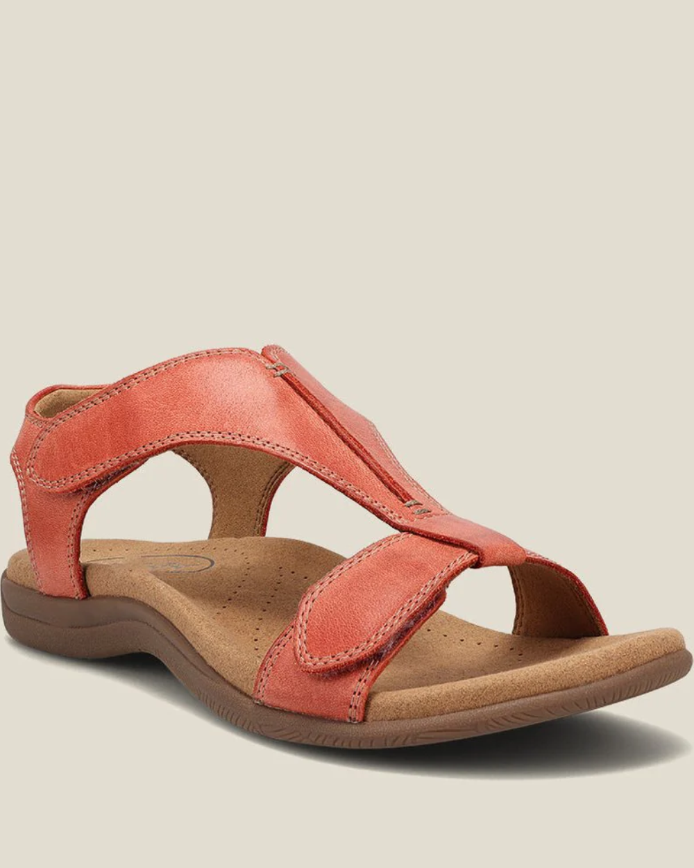 Sandalias ortopédicas de piel para mujer