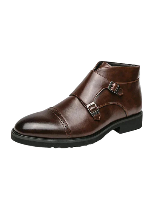 Botas de piel con cierre de hebilla