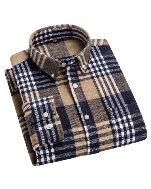 Camisa de cuadros de algodón