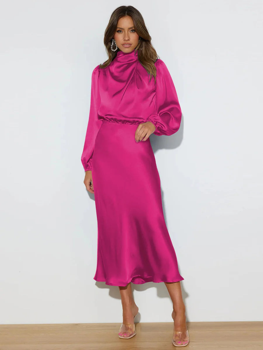 Elegante vestido de satén