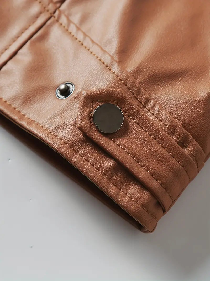 Chaqueta informal de cuero