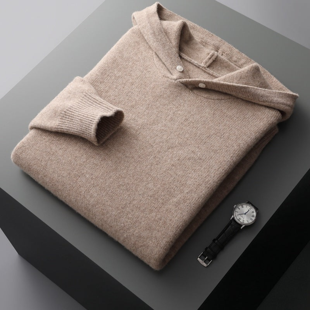 Sudadera con capucha de lana merina Nova