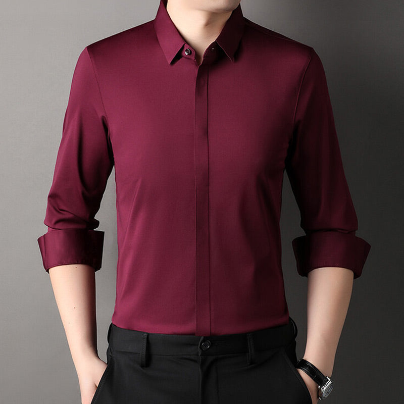 Camisa elástica sin arrugas