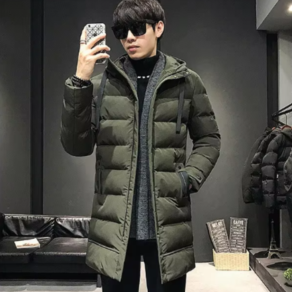 Chaqueta larga de invierno para hombre