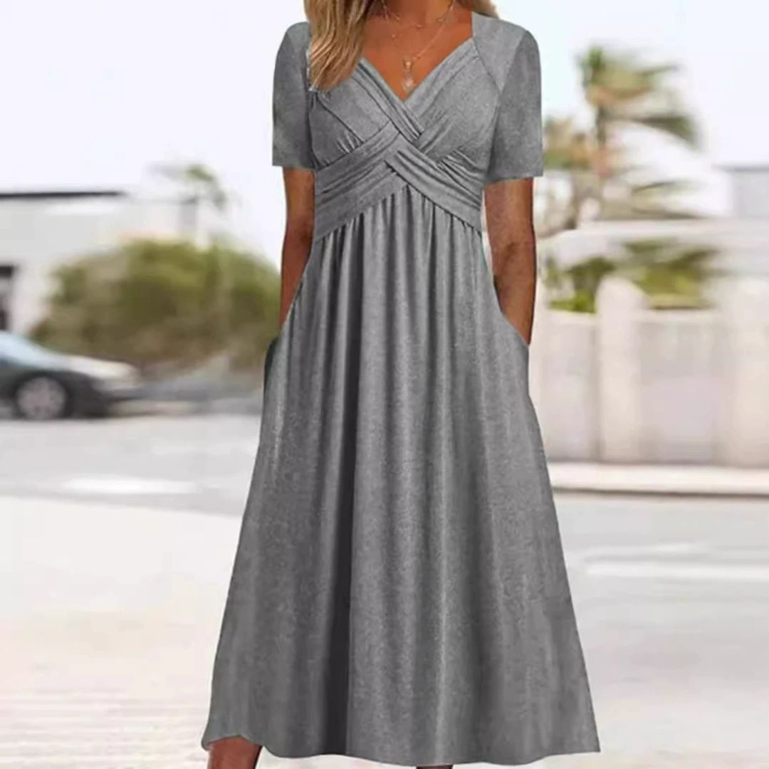 Vestido con escote en V