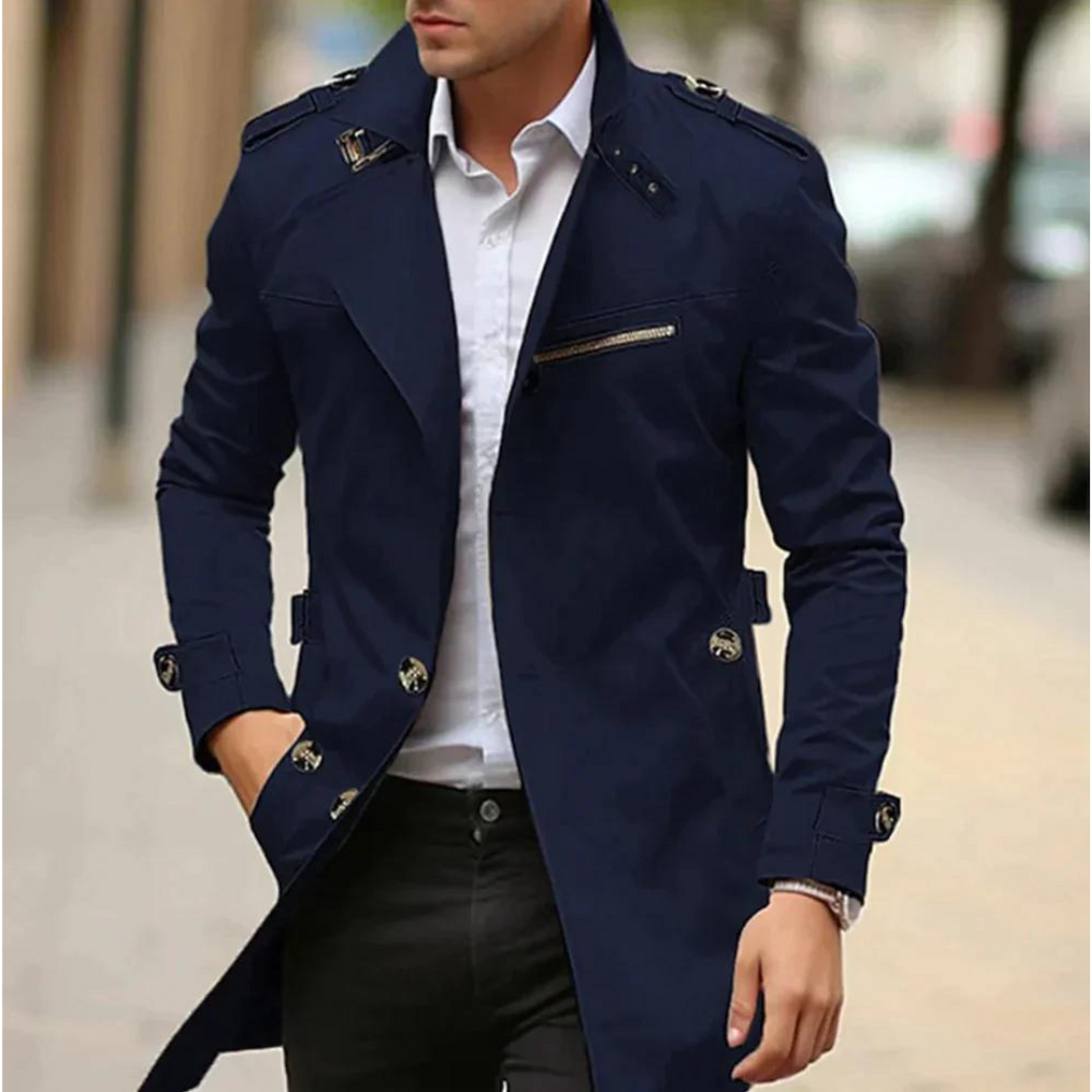 Elegante gabardina para hombre