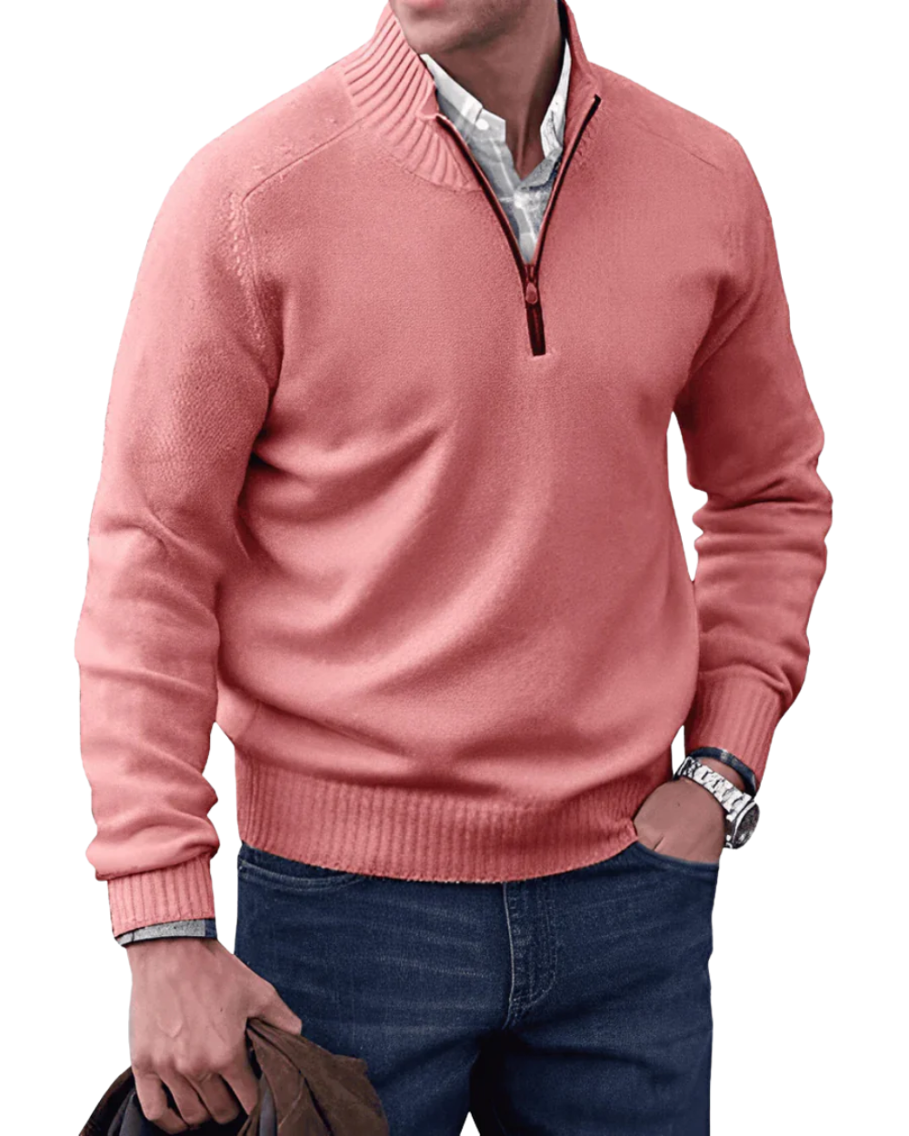 Jersey informal con cremallera