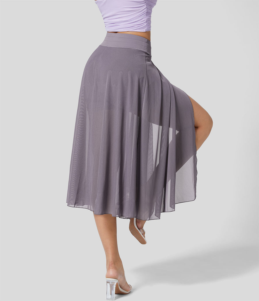 Falda 2 en 1 de talle alto