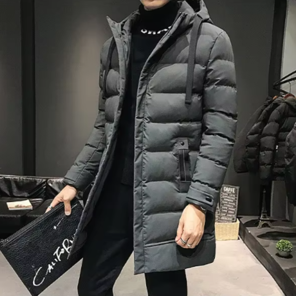 Chaqueta larga de invierno para hombre