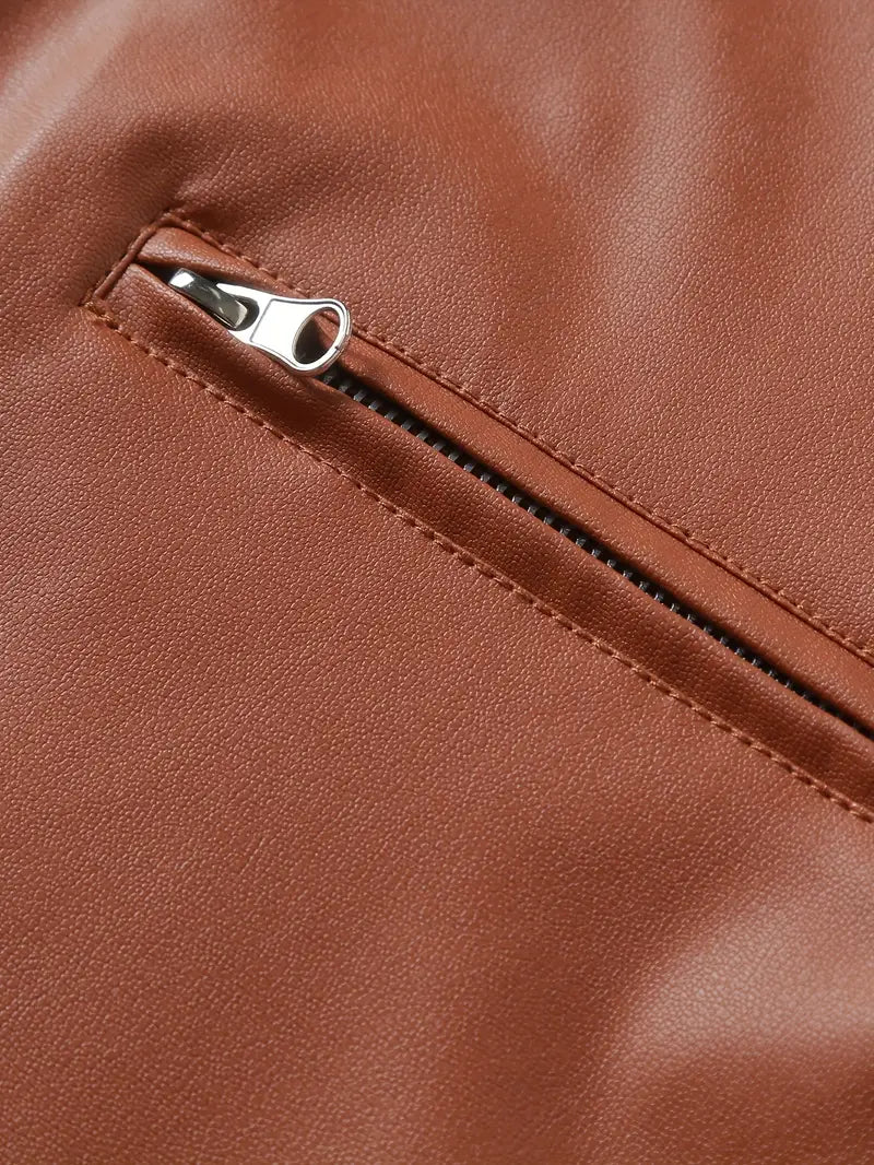 Chaqueta informal de cuero