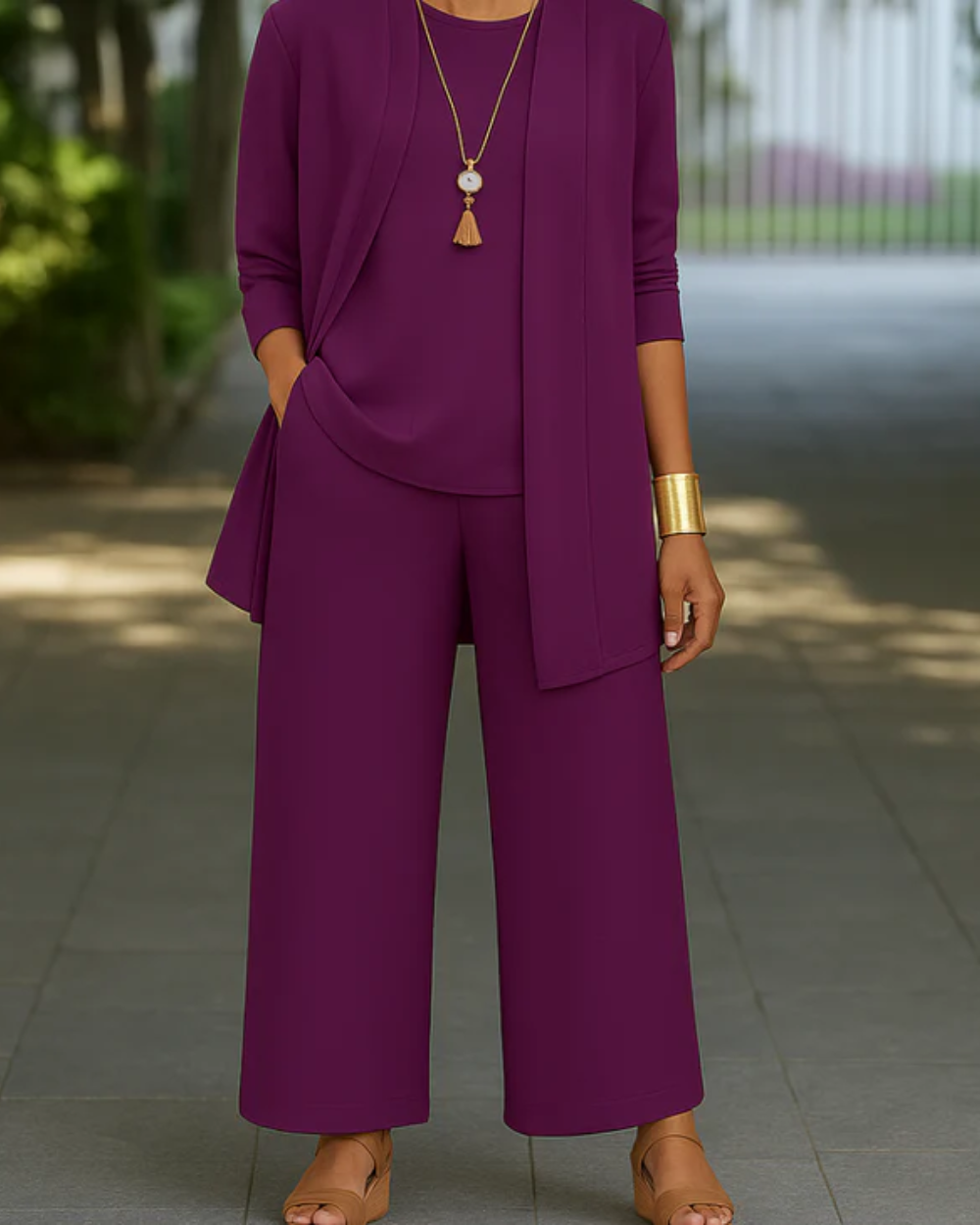 Elegante conjunto de primavera