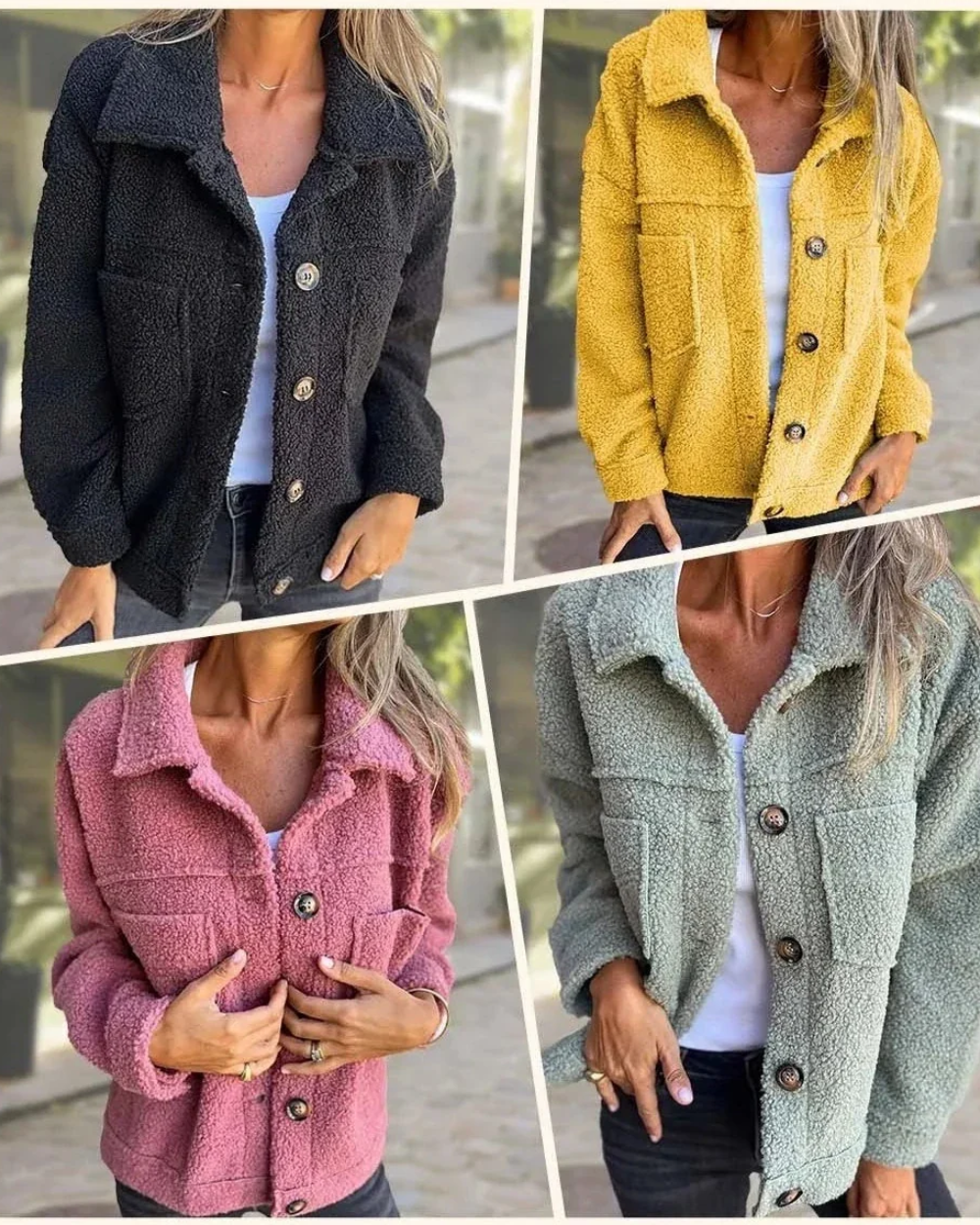 Cálida chaqueta corta de primavera