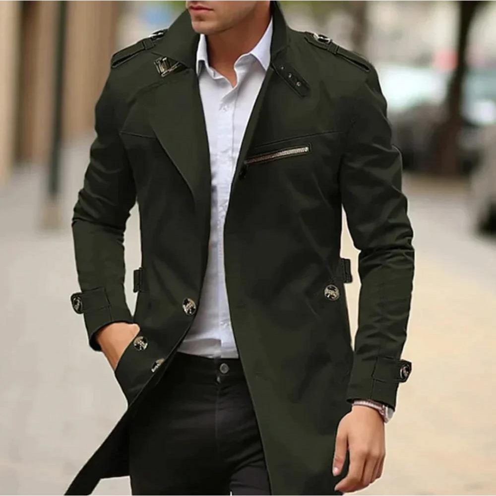 Elegante gabardina para hombre