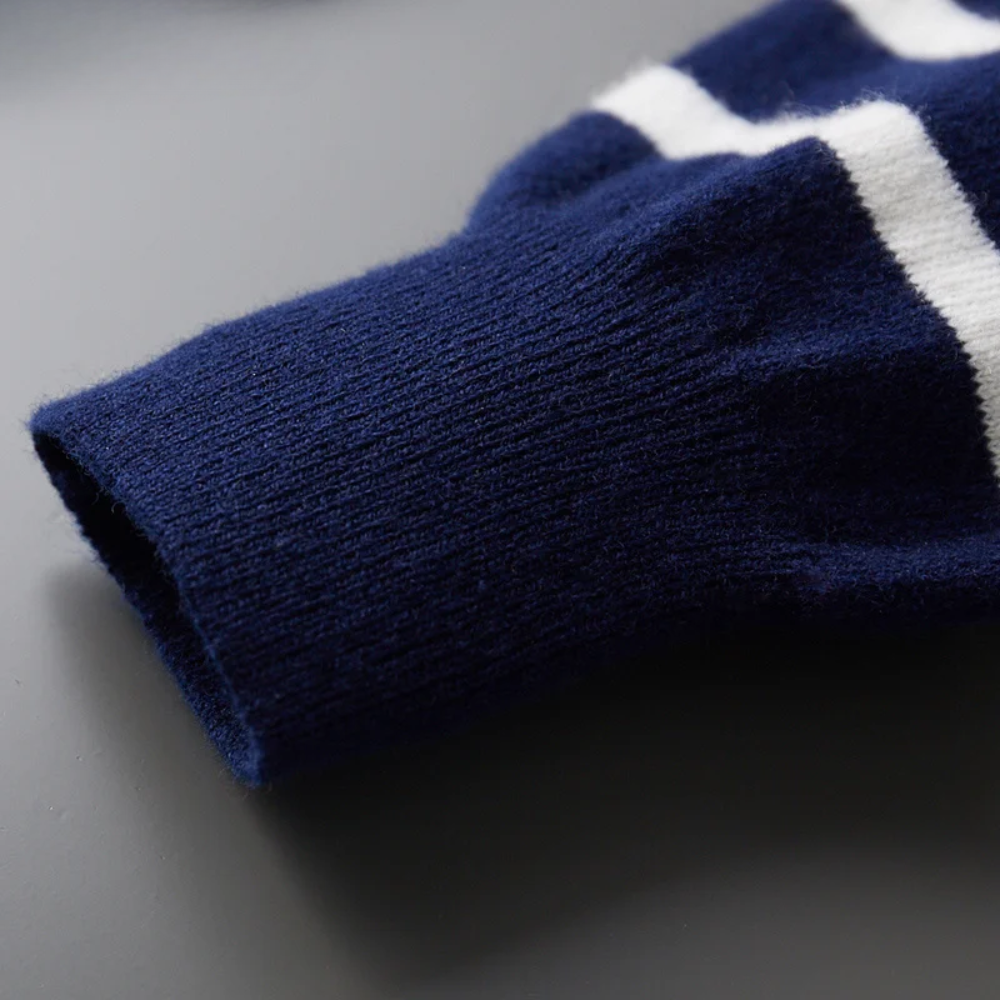 Elegante jersey de lana a rayas